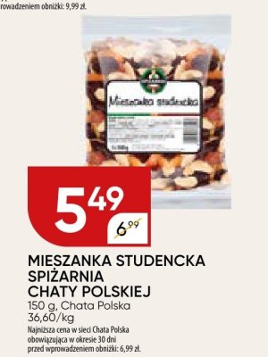 Mieszanka studencka spiżarnia Chaty Polskiej promocja w Chata Polska