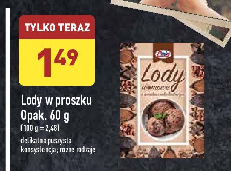 Lody domowe w proszku - czekoladowe Emix promocja
