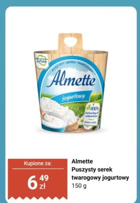 Puszysty serek twarogowy jogurtowy  promocja w Biedronka