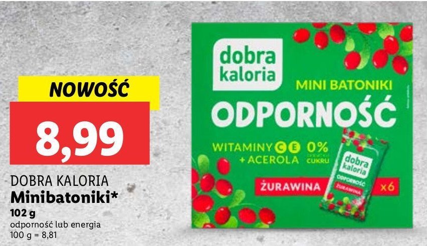 Mini batoniki odporność Dobra kaloria promocja