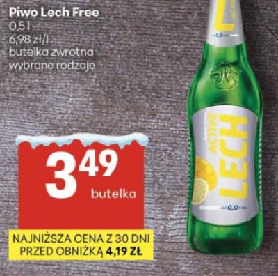 Piwo Lech Free 0,5l promocja w Delikatesy Centrum