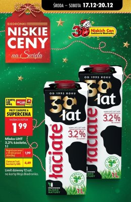 Mleko UHT 3,2% Łaciate 1l promocja w Biedronka