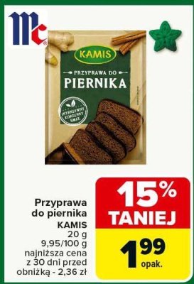 Przyprawa do piernika KAMIS promocja w Carrefour Market