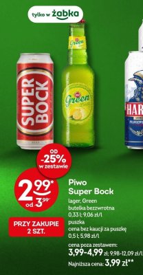 Piwo Super Bock lager 0.33l promocja w Żabka