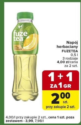 Napój herbaciany FUZETEA 0,5 l 3 rodzaje promocja w Carrefour Express
