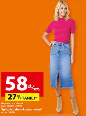 Spódnica damska jeansowa promocja w Auchan