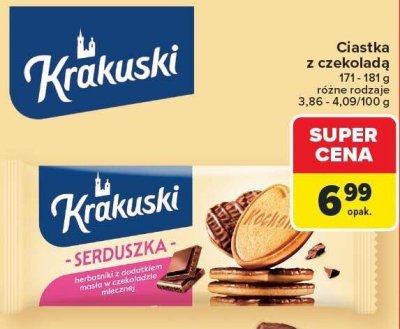 Ciastka z czekoladą promocja w Carrefour
