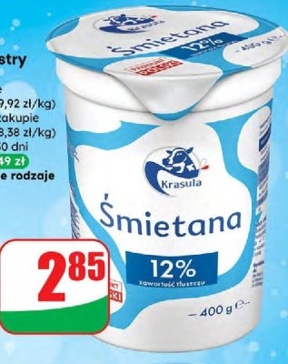 Śmietana 12%  promocja w Dino