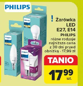 Żarówka led e14 40w barwa ciepła Philips promocja