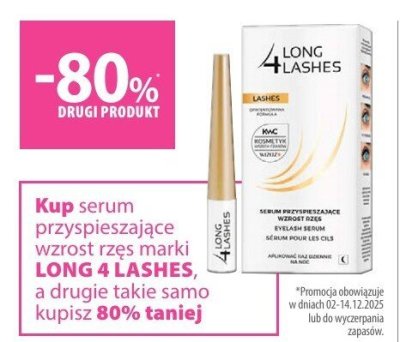 Serum LONG 4 LASHES przyspieszające wzrost rzęs promocja w Hebe