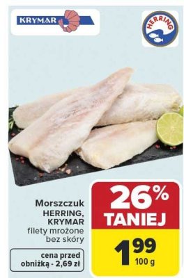 Morszczuk HERRING, KRYMAR filety mrożone bez skóry promocja w Carrefour Market