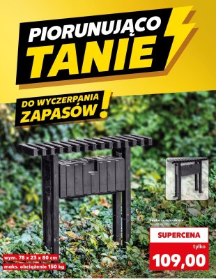 Ławka ze schowkiem ogrodowo-cmentarna Kaufland promocja