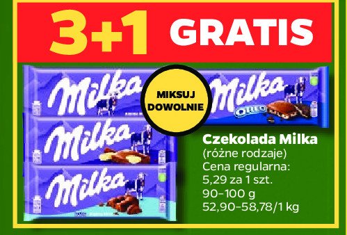 Czekolada alpenmilch MILKA LUFLEE promocja