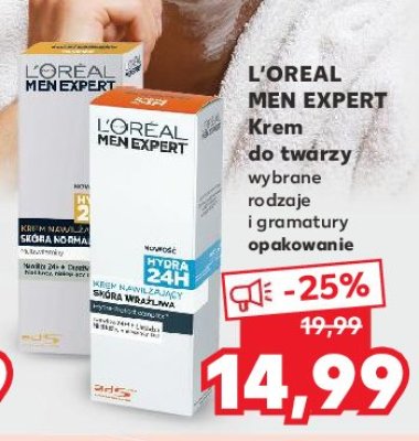 Krem nawilżający skóra normalna L'oreal men expert hydra 24h promocja