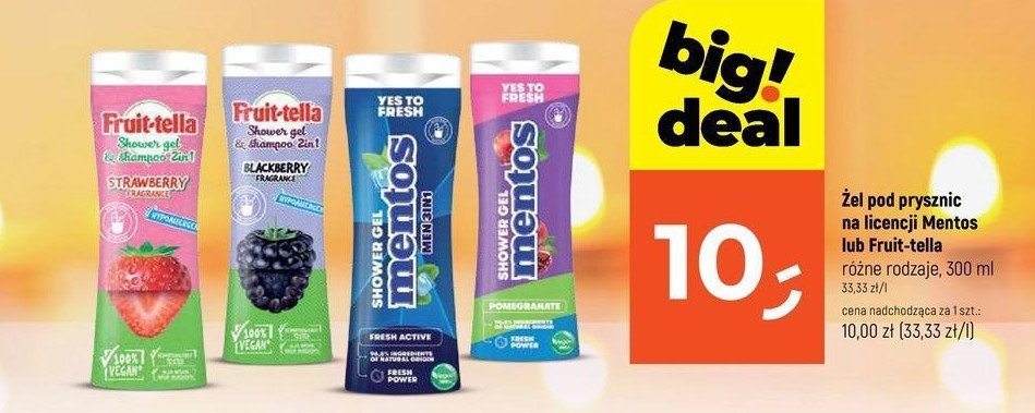 Żel + szampon blackberry Fruittella promocja w Dealz