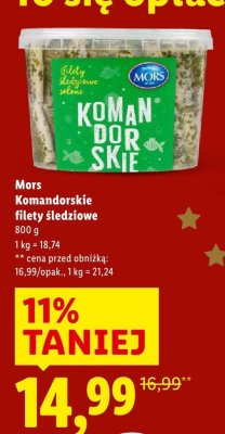 Filety śledziowe Mors Komandorskie promocja w Lidl