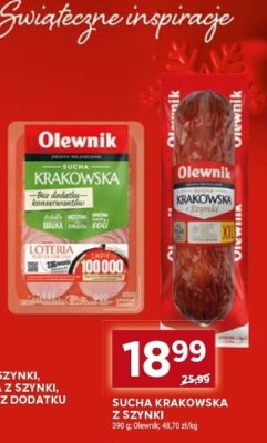 Kiełbasa sucha krakowska z szynki promocja w Stokrotka