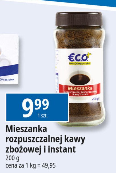 Rozpuszczalna mieszanka kaw Eco+ promocja