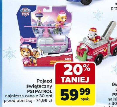 Pojazd świąteczny PSI PATROL promocja w Carrefour