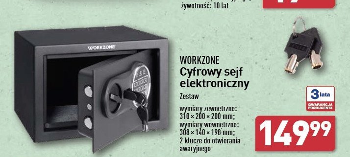 Sejf elektroniczny WORKZONE promocja