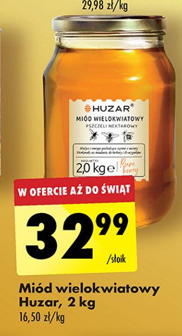 Miod wielokwiatowy Huzar promocja w Biedronka