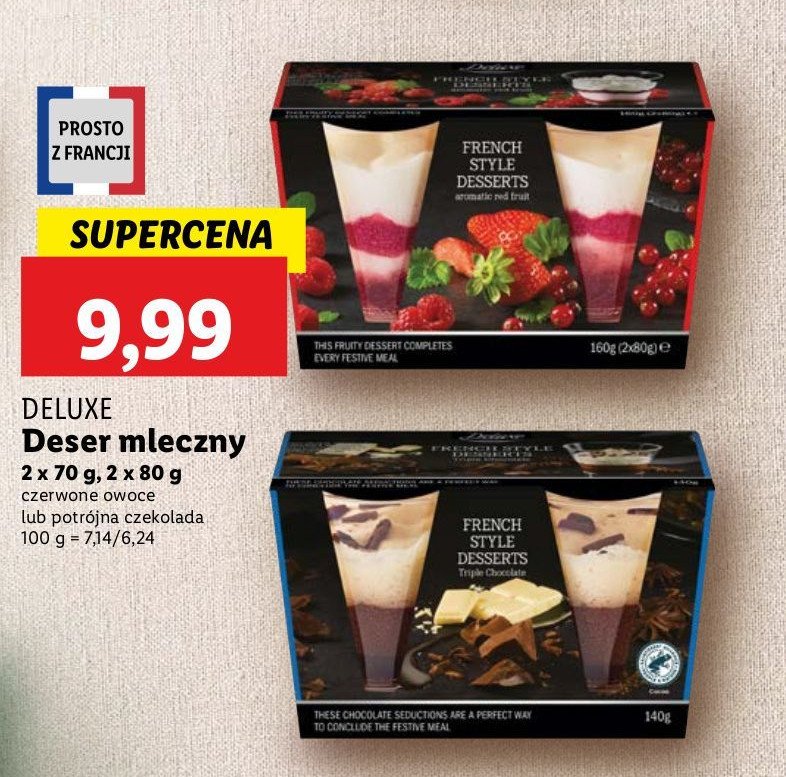 Deser triple chocolate Deluxe promocja w Lidl