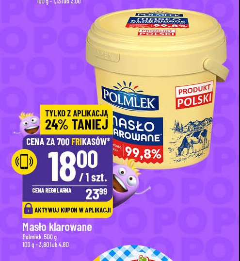 Masło klarowane Polmlek promocja