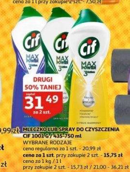 Mleczko do czyszczenia citrus Cif max power 3 action promocja