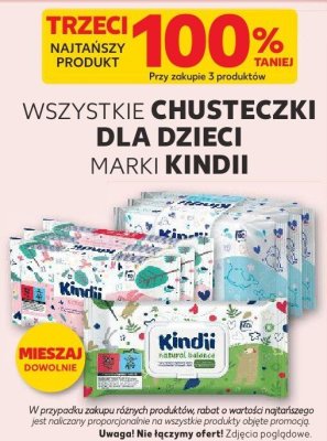 Chusteczki dla dzieci marki Kindii różne rodzaje promocja w Kaufland