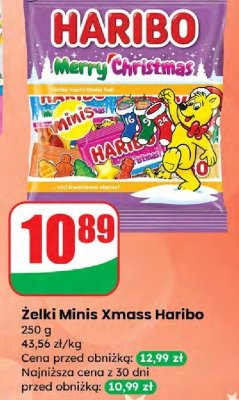 Żelki Minis Xmass Haribo promocja w Dino