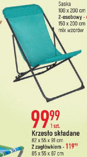 Krzes艂o ogrodowe sk艂adane 82 x 55 x 91 cm promocja