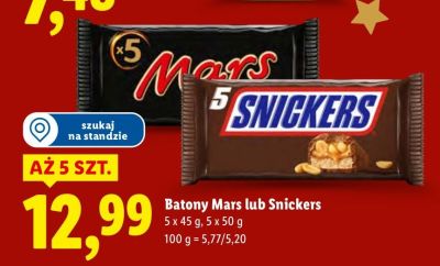 Batony Mars lub Snickers promocja w Lidl