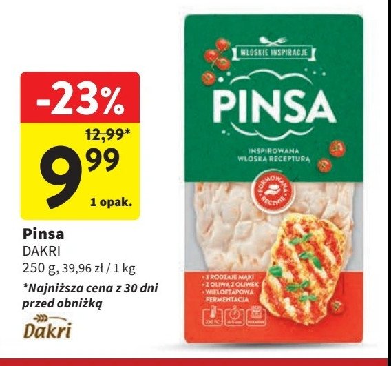 Pinsa Dakri promocja w Intermarche