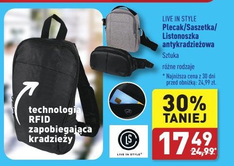 Listonoszka antykradzieżowa Live in style promocja