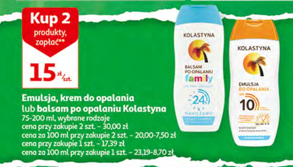 Emulsja do opalania spf 10 Kolastyna protect beauty promocja