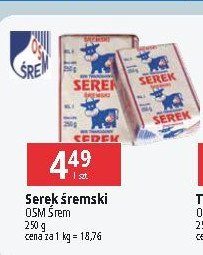 Serek śremski Osm śrem promocja w Selgros