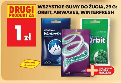 Guma do żucia wszystkie rodzaje promocja w Biedronka