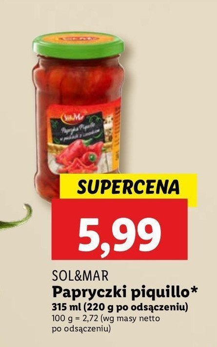 Papryka piquillo grillowana krojona Sol&mar promocja