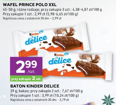 Baton Kinder Delice promocja w Stokrotka