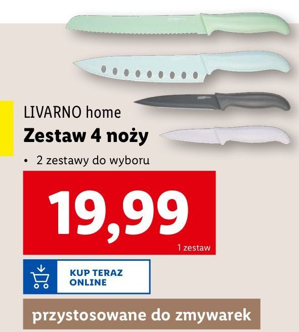 Zestaw noży LIVARNO HOME promocja w Lidl