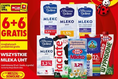 Mleko UHT 1L promocja w Biedronka