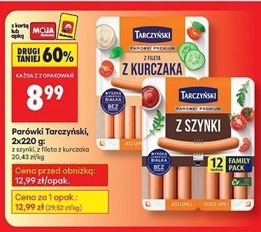 Parówki Tarczyński z fileta z kurczaka promocja w Biedronka