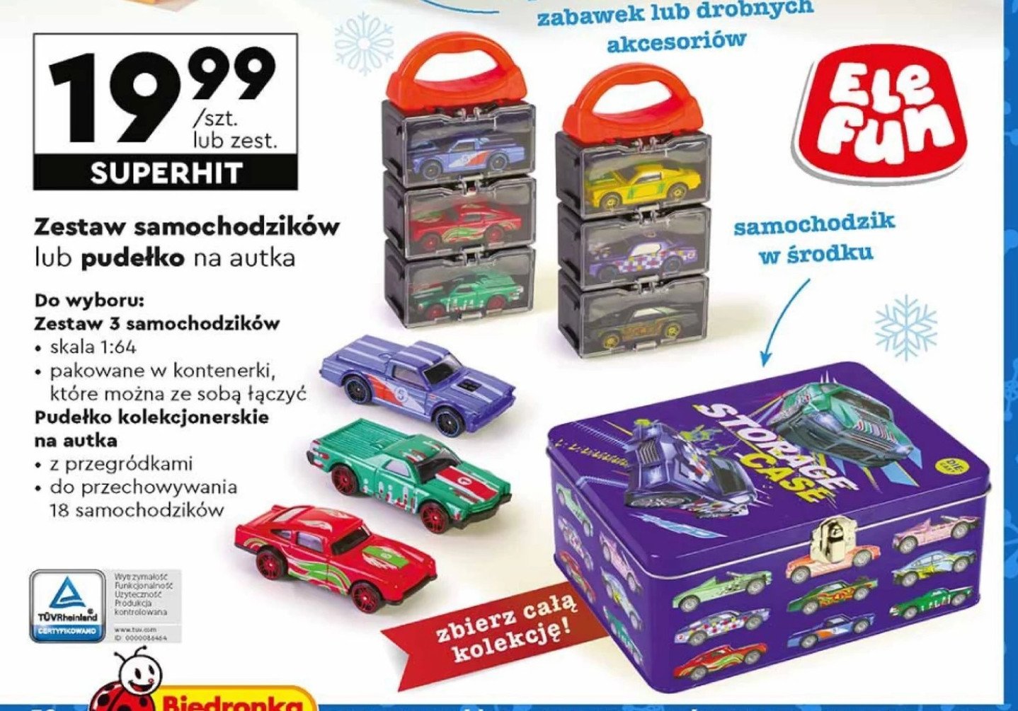 Samochodziki 1:64 Elefun promocja