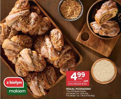 Rogal poznański GSS Społem Poznań z białym makiem promocja w Stokrotka