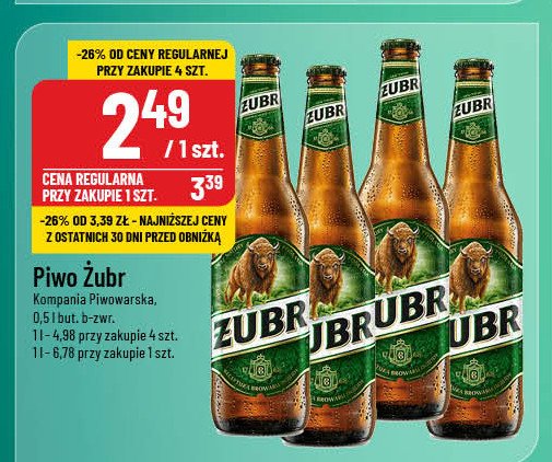 Piwo Żubr promocja w POLOmarket