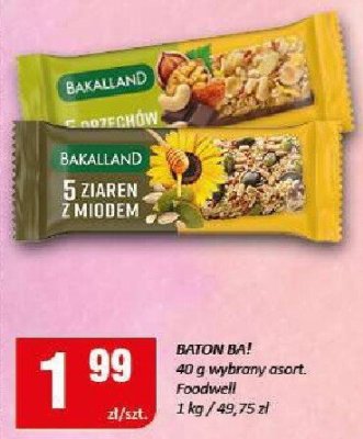 Baton Bakalland z ziaren z miodem promocja w Chorten