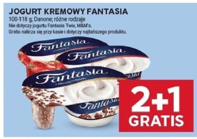 Jogurt kremowy Fantasia Danone 100-118g różne rodzaje promocja w Stokrotka