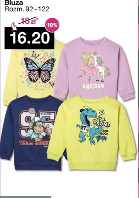 Bluza różne wzory Rozm. 92-122 promocja w Woolworth