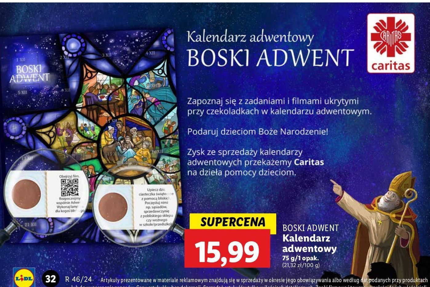 Kalendarz adwentowy boski adwent promocja w Lidl