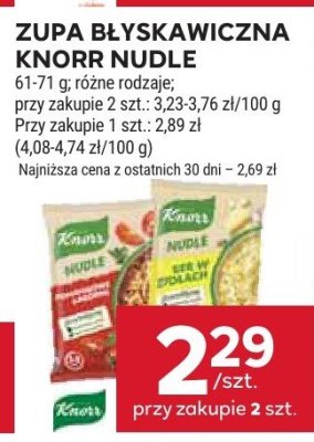 Zupa błyskawiczna Knorr Nudle promocja w Stokrotka